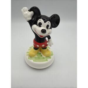 Vintage Schmid Disney Mickey Mouse Ceramic Music Box Mickey Mouse Club Japan